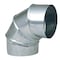 Imperial Mfg Imperial 4 in. D X 4 in. D Adjustable 90 deg Galvanized Steel Furnace Pipe Elbow GV0283-C - alternate 1